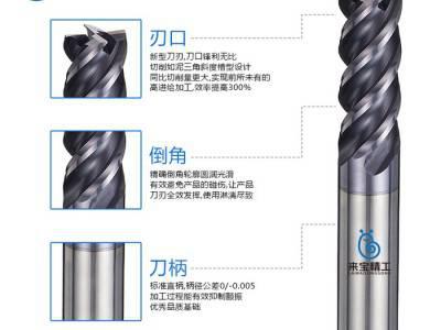 来宝精工55度巴尔查斯涂层铣刀,德国进口钨钢平底铣刀图3