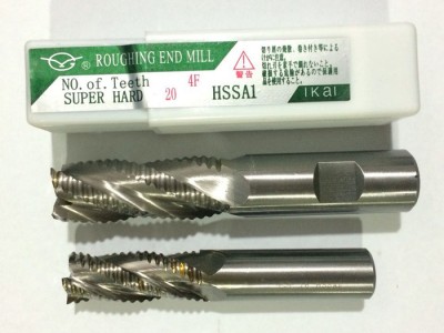 伊海白钢粗铣刀波刃铣刀全磨过中心直柄四刃立铣刀图1