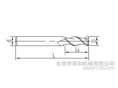 供应2刃平头铝合金铣刀图1