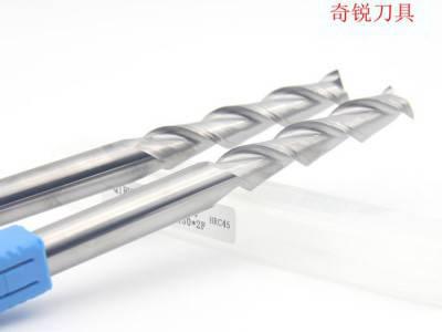 直销进口整体合金钨铣刀HRC45加长数控铝用平底铣刀D12*150图2