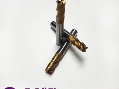 代购            台湾代购奈米微粒钨钢立铣刀四刃合金平刀HRC65度高硬度铣刀图1