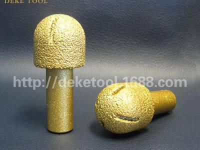 石英石刀头 圆底刀R12/15 钎焊金刚石 石材铣刀图1