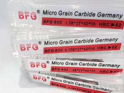 德国超硬BFG 62度 钨钢铣刀2刃球头刀R0.5-R10.0数控刀具图3