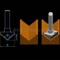 睿制金刚石木工v型组合造型刀镂铣刀锣刀雕刻刀数控刀橱柜刀定制 V型刀