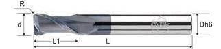 台湾西门德克（CMTec）2.0*0.2R高硬圆鼻钨钢铣刀（
