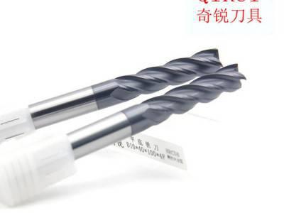 直销进口整体合金钨钢铣刀HRC58黑纳米涂层D10*40*100加长型图3