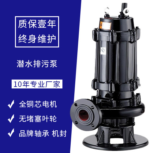 上海贝德WQ排污泵污水泵潜水排污泵带铰刀潜污泵污水提升泵厂家现货