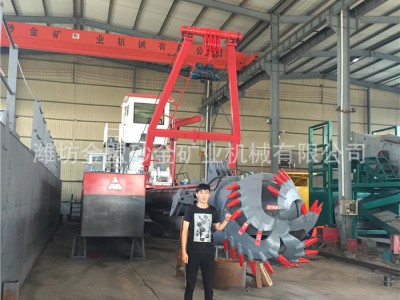 大型抽泥船绞吸式生产 制造出口新型抽泥船采用铰刀头工作图3