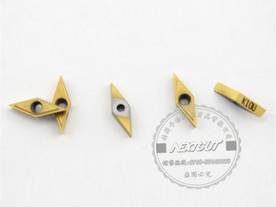 美国肯纳车刀片VBGT110302F K10U PVD涂层难切削材料用镗刀片                本司图1