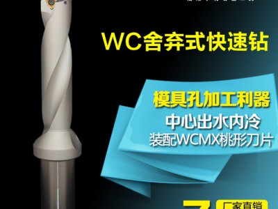 NEXTCUT舍弃式快速钻头 4倍径U钻 直径WC16-38mm 喷水钻 浅孔钻图1