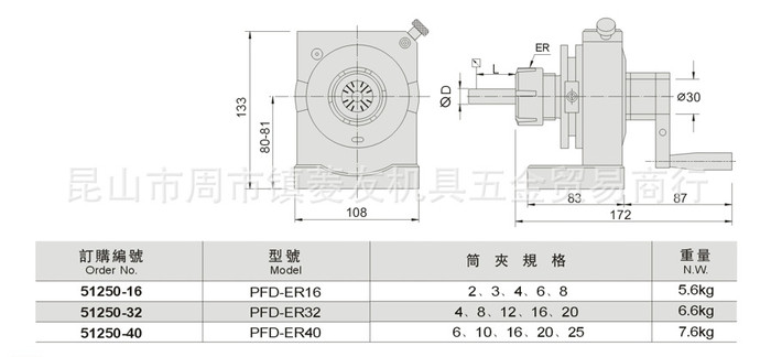 台湾精展筒夹ER冲子成型器GIN-PFD-ER16ER32