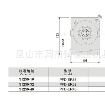 台湾精展筒夹ER冲子成型器GIN-PFD-ER16ER32图1