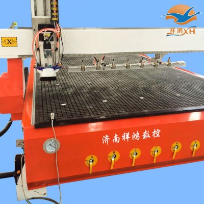 济南祥鸿数控 板式家具14刀库换刀开料机  自动上下料加工中心图1