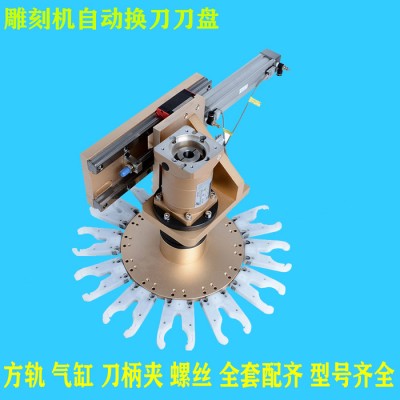 3赢合 工厂直供批发数控雕刻机自动换刀库木工加工中心圆盘伺服换刀库 CNC自动换刀盘图1