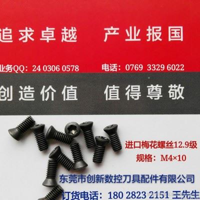 12.9级进口刀把螺丝 M4×10 刀把螺丝 双头螺丝 中心销 内六角扳手 红旗扳手 梅花扳手  数控刀具配件厂家图3