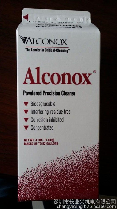 100%原装Alconox精密粉状清洁剂玻璃, 金属, 不锈钢，瓷器工业清洗剂 大量现货供应 Alconox Cat.