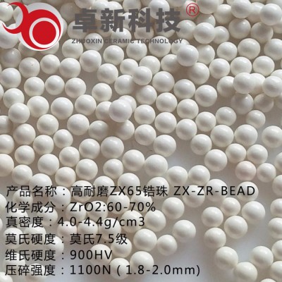卓新科技0.1-30mm 高耐磨ZX65氧化锆珠 研磨油漆、油墨、涂料专用磨料。图2