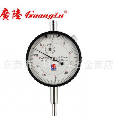 桂林广陆百分表 0-10MM百分表 0.01MM防震指示图2