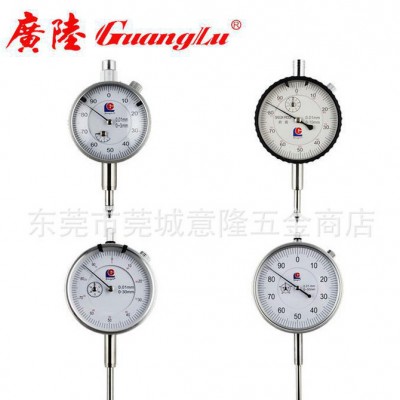 桂林广陆百分表 0-10MM百分表 0.01MM防震指示图1