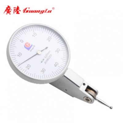 GuangLu/广陆杠杆百分表 322-201 0-0.8mm 表盘38mm 百分表头指示表一套小校表测头 广陆百分表图1