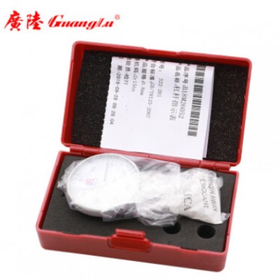 GuangLu/广陆杠杆百分表 322-201 0-0.8mm 表盘38mm 百分表头指示表一套小校表测头 广陆百分表图3