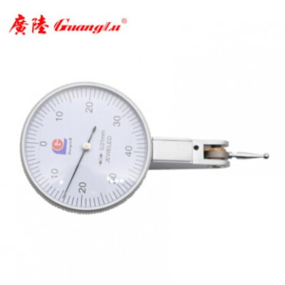 GuangLu/广陆杠杆百分表 322-201 0-0.8mm 表盘38mm 百分表头指示表一套小校表测头 广陆百分表图2