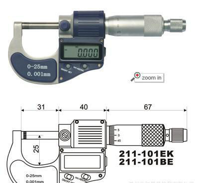 正宗广陆数显千分尺25-50、电子数显外径千分尺、电子外径千