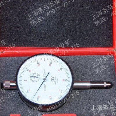 【民族品牌 上海三圈】指针式百分表 指示表 0-10mm 精度0.01mm图1