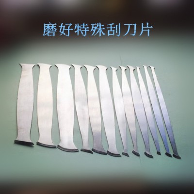 利华木雕工具专卖店东阳雕刻刀**红木两头磨好可用特殊白钢括刀片 雕刻工具图5
