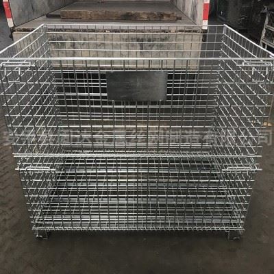 固达五金冲压周转箱，压铸模具周转，锻造机械配件周转箱，折叠仓储笼图2