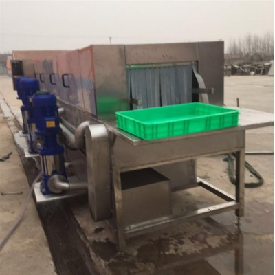 鼎鸿XKJ-2000型鸡蛋筐清洗机 隧道式洗箱机 全自动洗盒机 塑料模具清洗机 机械配件去污清洗机 四面喷淋清洗机图1