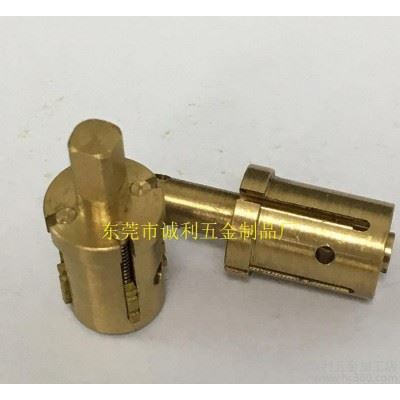 数控车铣复合加工黄铜锁芯件开关来样来图加工进口电脑锣黄铜加工图1
