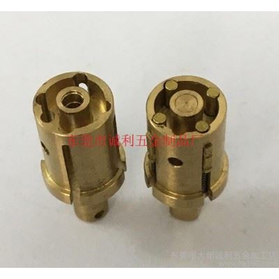 数控车铣复合加工黄铜锁芯件开关来样来图加工进口电脑锣黄铜加工图3