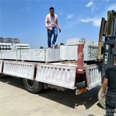安装花岗岩栏杆厂家 石材加工数控雕刻 河道石材护栏订做图3