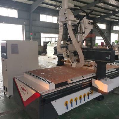 橱柜门板直排换刀开料机 1325直排换刀加工中心 加工橱柜门板用的设备   数控开料机   济南**图3