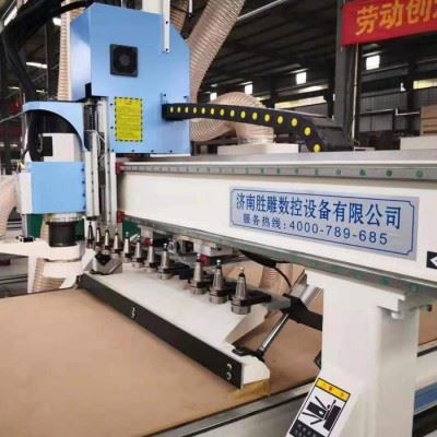 山东胜雕数控 SD-1325HD-P 直排换刀加工中心 板式家具开料机 开料机 雕刻机 双工位开料机 品质保障 全新设备图3