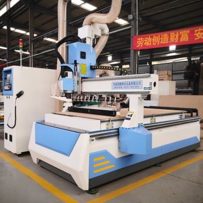 山东胜雕数控 SD-1325-K6 双主轴排钻加工中心 开料机 雕刻机 双工位开料机 自动上料机 品质保障 全新设备图2