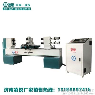 凌锐 重型双轴四刀数控木工车床**实木楼梯立柱加工生产机器诚招全国代理商图4