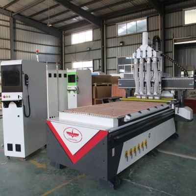 鲁雕 1325数控开料机 板式家具拉米诺开料机 四工序直排加工中心  橱柜门下料机价格图1