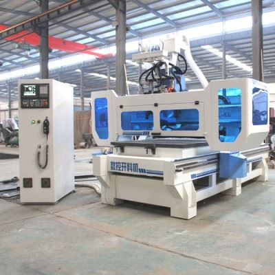 山东胜雕数控 SD-1325-K6 双主轴排钻加工中心 开料机 雕刻机 家具开料机 板式家具生产线 性能稳定 生产高效图1