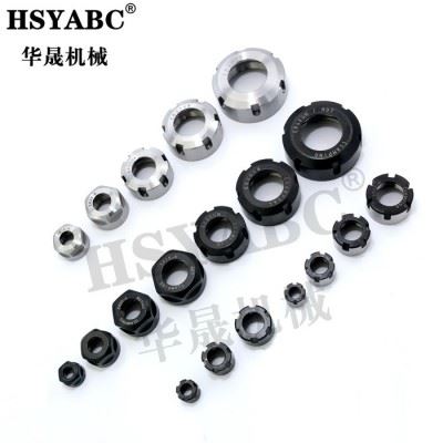 HSYABC ER8A 螺帽高精度 ER螺帽雕刻机螺母数控螺母 动平衡螺母 加工中心数控螺母图2