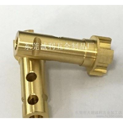 黄铜定位杆解锁杆连轴杆进口数控锣床精加工，来图来样非标铜加工图1