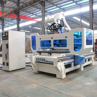 山东胜雕数控 SD-1325-K6 双主轴排钻加工中心 开料机 雕刻机 数控开料机 自动上料机 全新设备 品质保障 高效图4