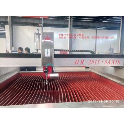 红日HR2015龙门式超高压五轴数控水切割机 瓷砖拼花加工水刀设备 石材加工图3