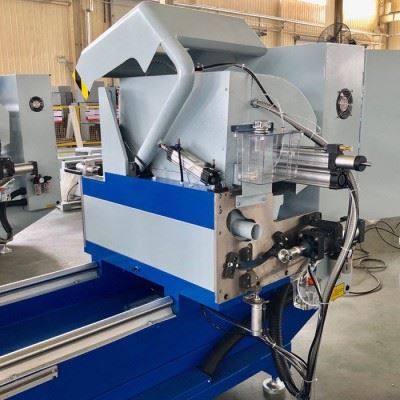 明美数控 LJ2X-500x5000 铝型材数控双头切割锯 工业铝型材数控切割 铝型材双头切割锯 铝门窗加工设备现货图1