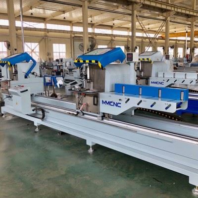 明美数控 LJ2X-500x5000 铝型材数控双头切割锯 工业铝型材数控切割 铝型材双头切割锯 铝门窗加工设备现货图6