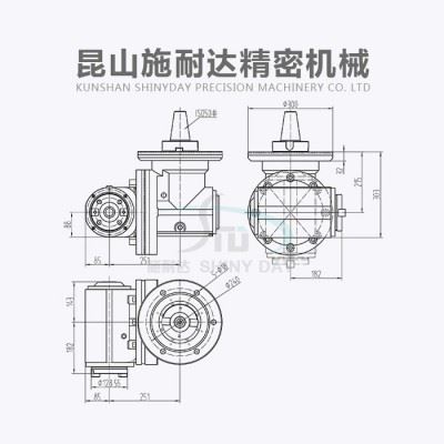 供应 施耐达SZ-L90万向铣头 自动侧铣头 BT50直角头 数控扁直角铣 数控加工中心铣头 加工中心侧铣头图2