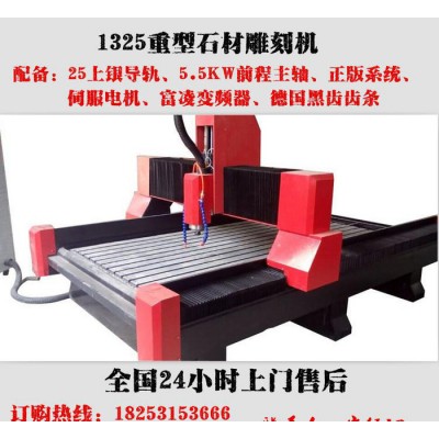 大型石材加工，数控浮雕雕刻机，立体狮子石柱加工，墓碑加工利器图1