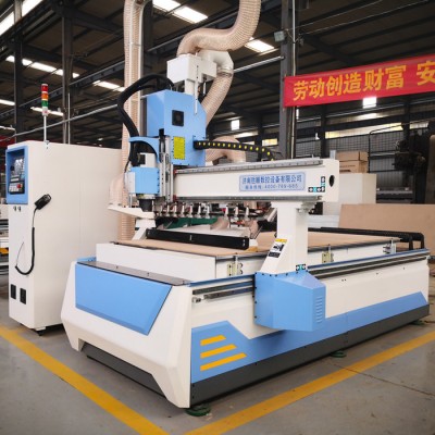 山东胜雕数控 SD-1325HD-P 直排换刀加工中心 开料机 雕刻机 板式家具生产线 双工位开料机 高效生产 性能稳定图7