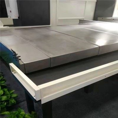 机床导轨钢板防护罩 盖板伸缩式不绣钢防尘罩 VMC加工中心导轨防尘盖板 经久耐用图5